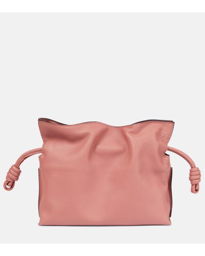 Loewe Flamenco Mini Leather Clutch - Pink