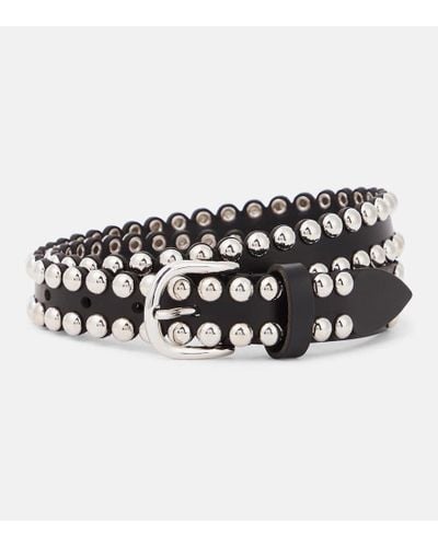 Isabel Marant Cintura Zap Bubble in pelle con borchie - Nero