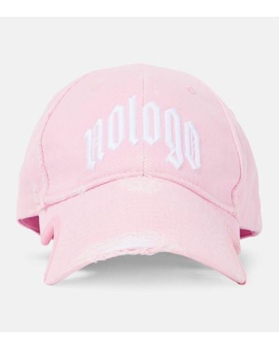 Balenciaga Nologo Cotton Baseball Cap - Pink