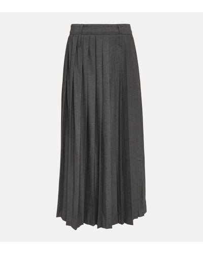 Frankie Shop Bailey Pleated Maxi Skirt - Grey