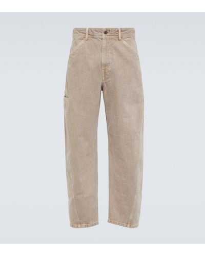 Lemaire Twisted Cotton Tapered Trousers - Natural