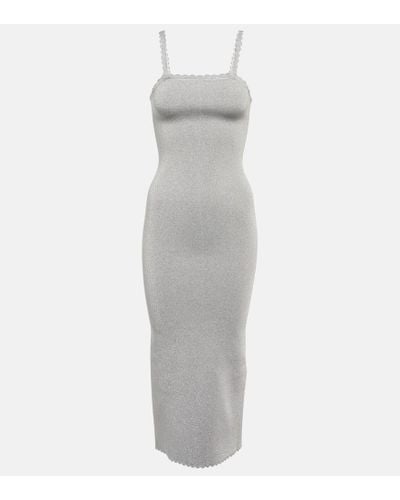 Victoria Beckham Scalloped Midi Dress - White