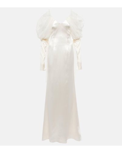 Danielle Frankel Bridal Maren Wool And Silk Gown - White