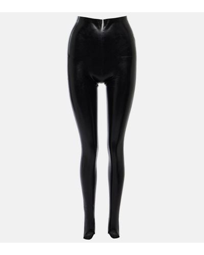 Alaïa Legging en latex - Noir