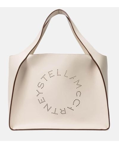 Stella McCartney Shopper Stella Logo aus Lederimitat - Mehrfarbig