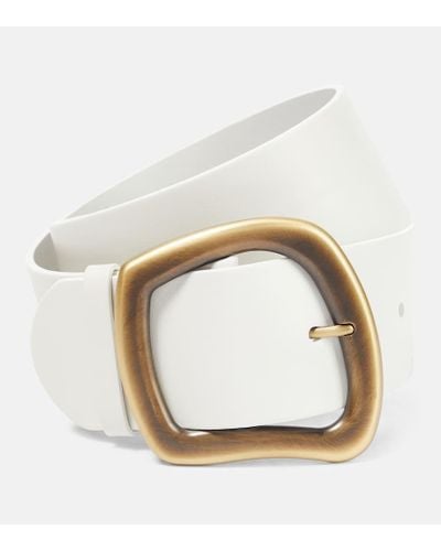 Gabriela Hearst Simone Leather Belt - White