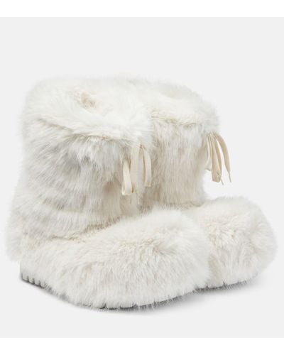 Balenciaga Stivali doposci Alaska in pelliccia sintetica - Bianco