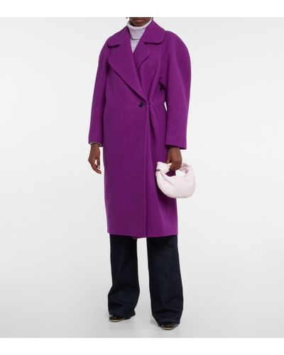 Dries Van Noten Royal Oversized Coat - Purple