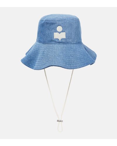Isabel Marant Delya Denim Bucket Hat - Blue