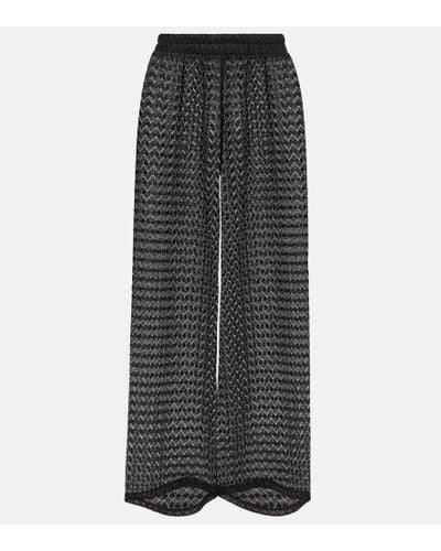 Melissa Odabash Sienna Crochet Wide-leg Pants - Gray