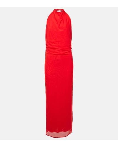 Sir. The Label Maxikleid Jacques aus Mesh - Rot