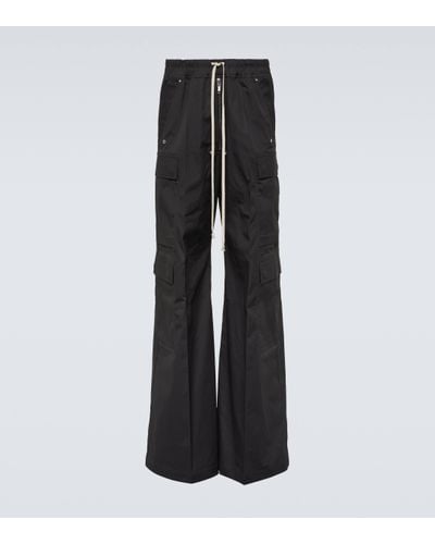 Rick Owens Bela Cotton-blend Wide-leg Trousers - Black