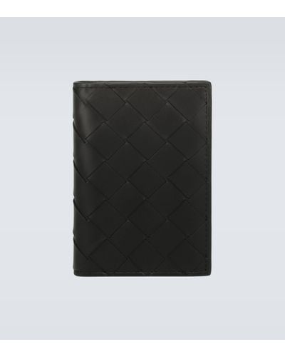 Bottega Veneta Folded Leather Cardholder - Black