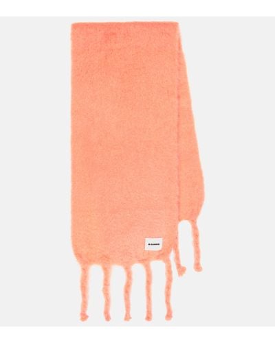 Jil Sander Mohair And Wool-blend Scarf - Orange