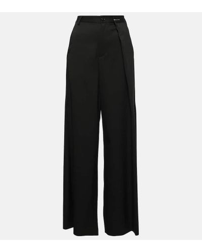 MM6 by Maison Martin Margiela Pantaloni a gamba larga e vita alta - Nero