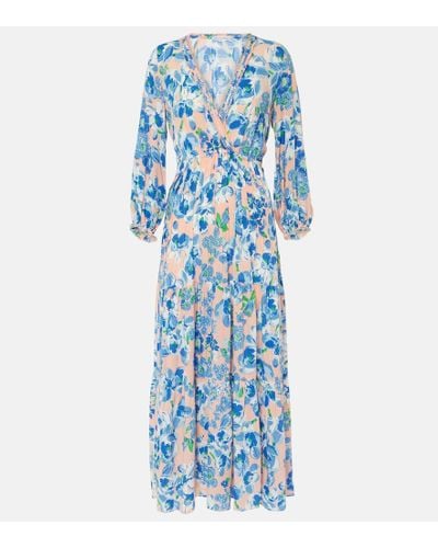 Poupette Emily Floral Maxi Dress - Blue