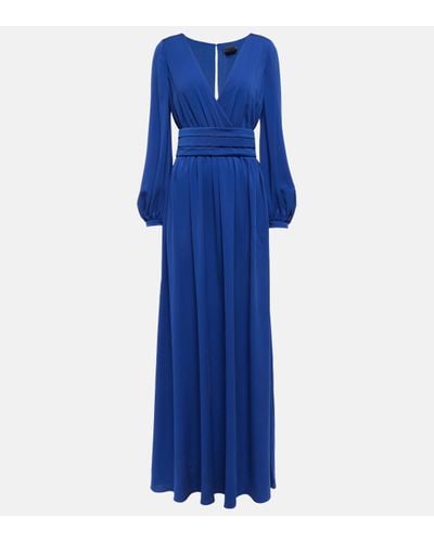 Max Mara Tasca - Silk Georgette Dress - Blue