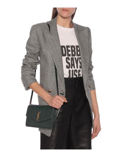 saint laurent uptown leather crossbody bolsa