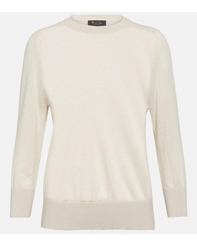 Loro Piana Piuma Cashmere Sweater - White