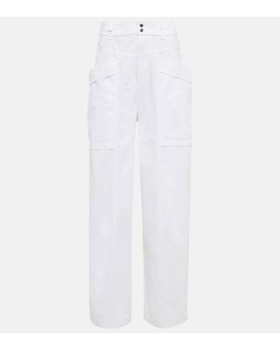 Isabel Marant Ruby High–rise Cotton Trousers - White