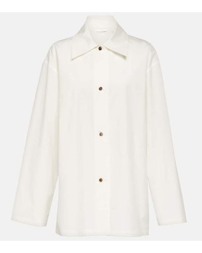 The Row Rigel Oversized Cotton Poplin Shirt - White