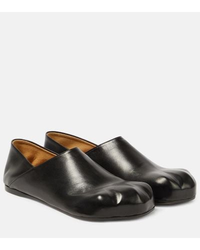 JW Anderson Paw Leather Loafers - Black