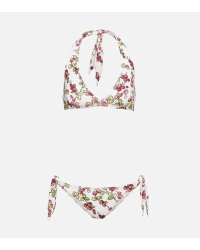 Etro Bikini a fleurs - Blanc