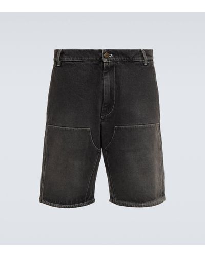 Winnie New York Patchwork Denim Shorts - Black