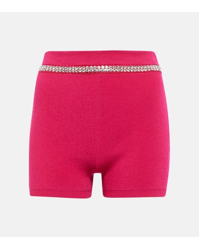 Rabanne Short a taille haute a ornements - Rose
