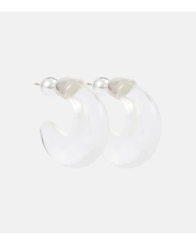 Sophie Buhai Donut Sterling Silver And Quartz Hoop Earrings - White