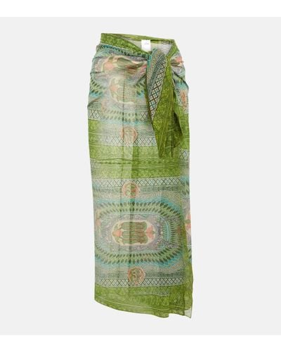 Jean Paul Gaultier Banknote Tulle Beach Cover-up - Green