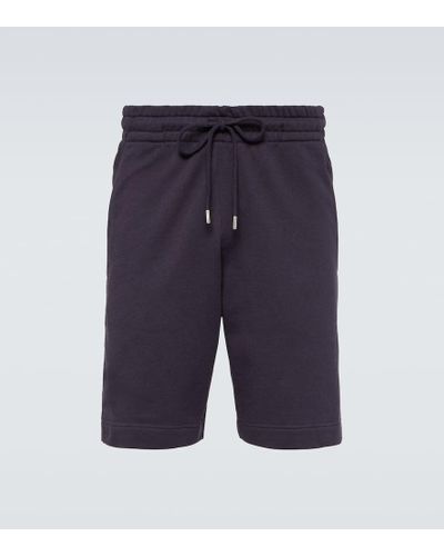 Dries Van Noten Shorts aus Baumwoll-Jersey - Blau
