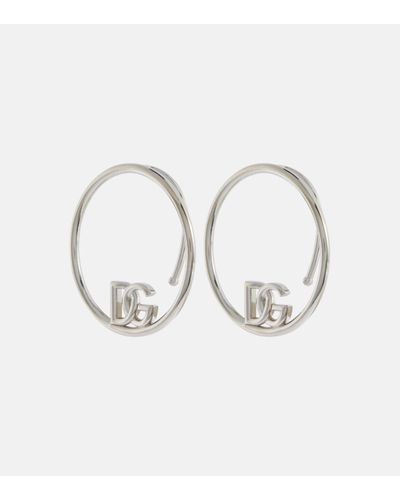 Dolce & Gabbana Dg-logo Ear Cuffs - Metallic