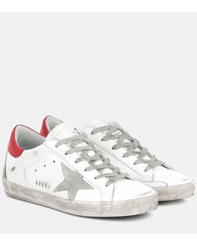 Golden Goose Super-star Leather Trainers - White