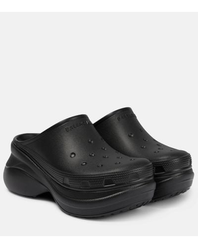Balenciaga X Crocs – Mules a plateforme - Noir