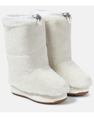 Bogner Les Arcs Shearling Snow Boots - White