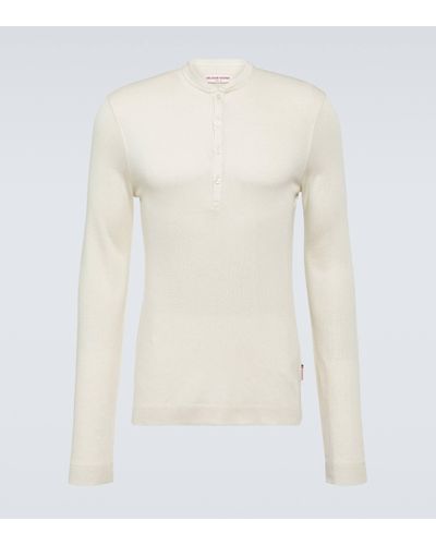Orlebar Brown Harrison Cotton-blend Henley Shirt - White