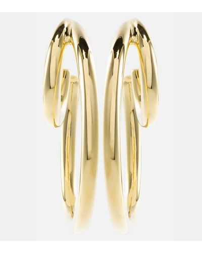 Jennifer Fisher Pendientes de aro Double Baby chapados en oro de 10 ct - Metálico