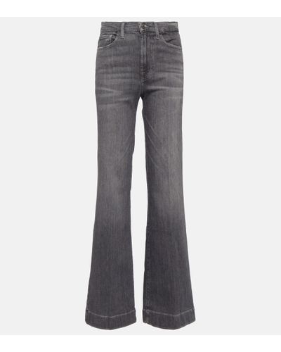 7 For All Mankind High-Rise Jeans Modern Dojo - Grau
