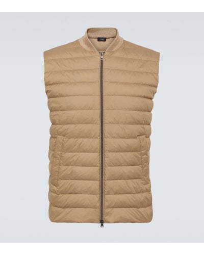 Herno Wool And Silk Down Vest - Natural
