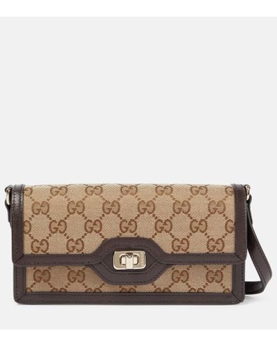 Gucci Luce Mini GG Canvas Shoulder Bag - Brown