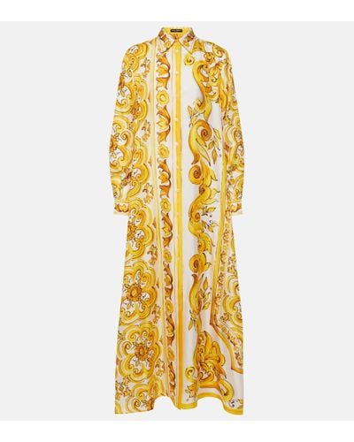 Dolce & Gabbana Majolica Silk Kaftan - Metallic