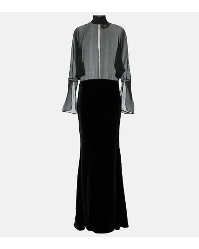 ‎Taller Marmo Robe Shangai aus Seide - Schwarz