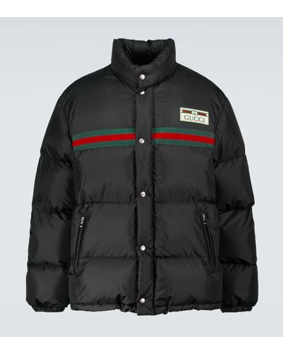 Gucci Wattierte Daunenjacke - Schwarz