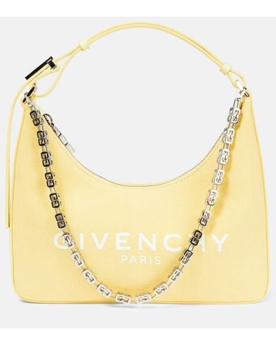 Givenchy Moon Cut Out Small Canvas Shoulder Bag - Metallic
