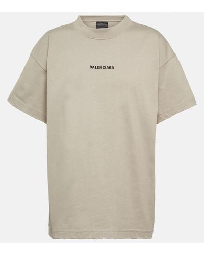 Balenciaga Camiseta de algodon con logo - Neutro