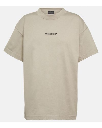 Balenciaga Camiseta con logo estampado - Gris