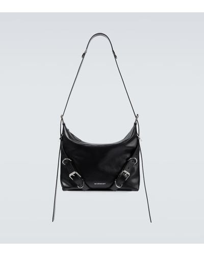 Givenchy Voyou Medium Leather Crossbody Bag - Black