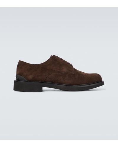 Tod's Stringate in suede - Marrone