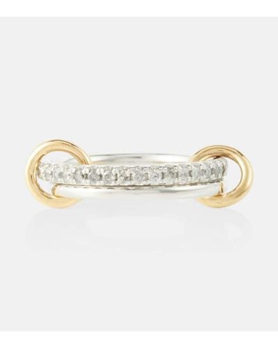 Spinelli Kilcollin Ring Marigold aus 18kt Gelbgold und Sterlingsilber mit Diamanten - Mettallic